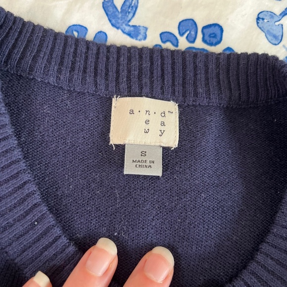 NWOT Women's A New Day Gorgeous Navy & White Stripe Sweater Size Small. 🤍⚓️🖤 - Picture 9 of 9